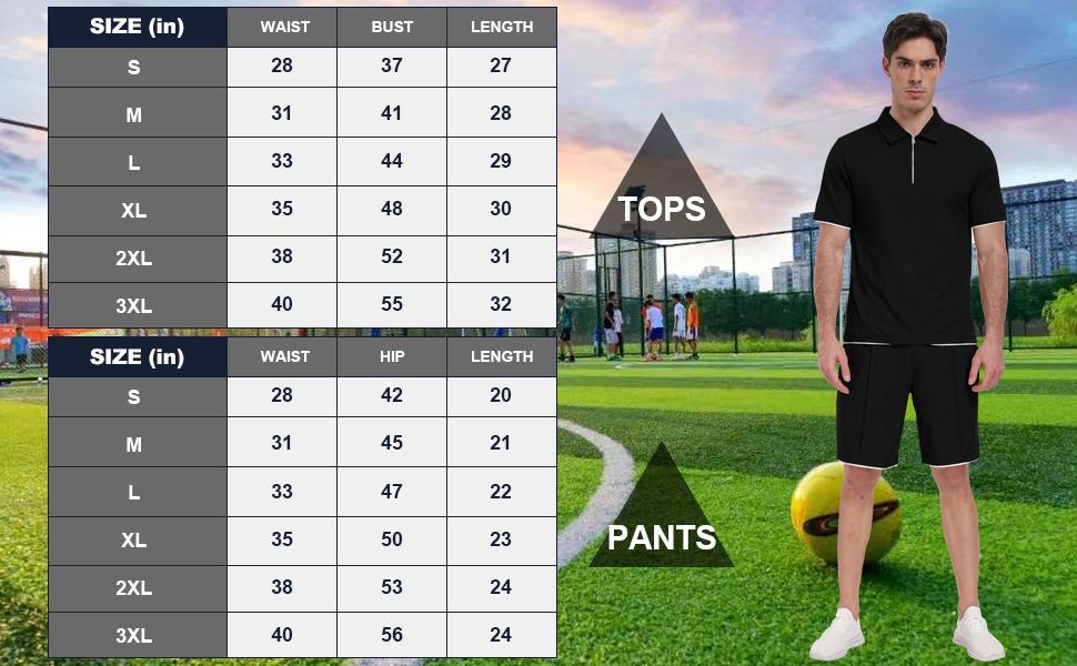 MoFiz Mens Tracksuits Sets Shorts Quarter Zip Polo Shirts Bottom Shorts Outfits Sport Suits Casual Walking Sets Comfy