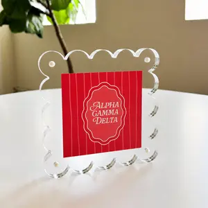 Alpha Gamma Delta Square Scalloped Acrylic Frame