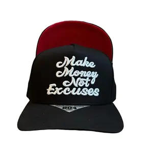 Make money Hats not excuses black SnapBack