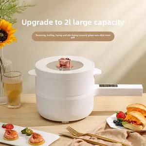 Multifunctional electric cooker for home use, mini electric pot for dormitory students, small frying, stir-frying, steaming, and instant noodle pot, electric hot pot