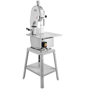 VEVOR Electric Meat Saw,  1800W Stainless Vertical Cutter, 19.1"x15" Workbench, 7.09" Cutting Thickness, Includes 5 Blades for Slicing Frozen Meat, Pork, Beef, and Ribs
