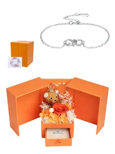 Women's Infinity Love Rose Bracelet, Perfect Gift for Mom, Daughter, Wife, Mother's Day, Anniversary, Birthday, Includes Box