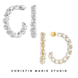 Crystal Hoop Earrings