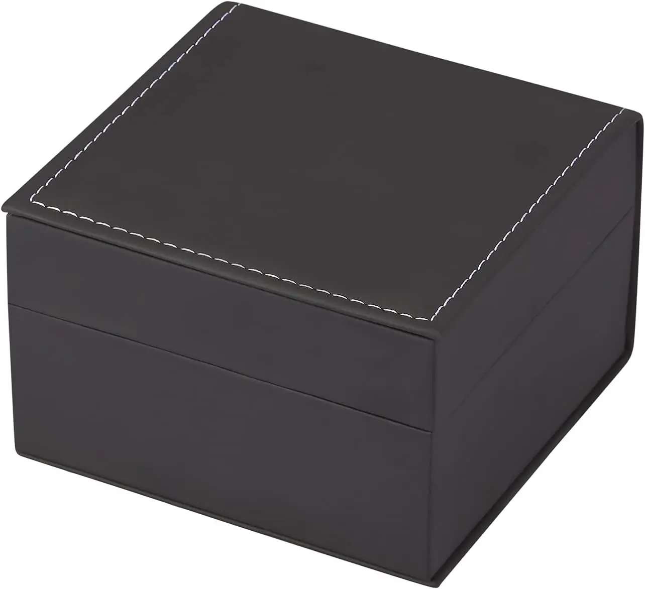Luxury Black Single Watch  Box with Pillow PU Leather Wristwatch Display Case Organizer for Men