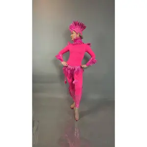 Pink bird full costume for aerial gymnastics, dancers and tv productions.