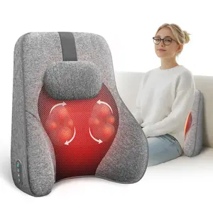 COMFIER Ergonomic Office Chair Cushion - Self Care Products with Adjustable Vibration, Heat Massage, Lower Back Support Pillow, Machine-Washable Cover for Home-Office Use (Shiatsu Back Massager)