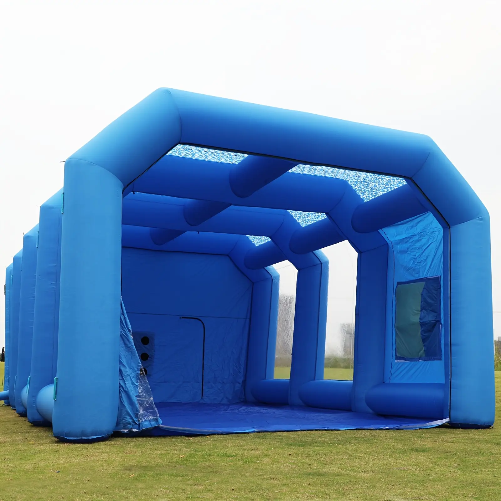 30X20X14Ft Inflatable Paint Booth, Inflatable Spray Booth, High Powerful 950W+950W+280W Blowers Spray Booth Tent, Car Paint Tent Air Filter System for Car Parking Tent Workstation Motorcycle Garage