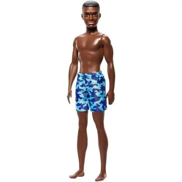 Barbie Beach Ken Doll with Dark Brown Hair & Blue Swimsuit  [COLLECTIBLES]
