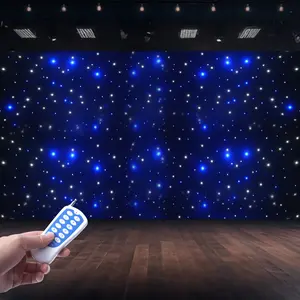CNCEST LED Backdrop Curtain with DMX512 Controller & Remote 360 LED Beads Multiple Modes Flame-Retardant Velvet for Parties, Weddings Stage Light Decorative Show