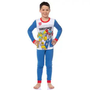 Boy's Pajama Set Sleepwear Classic Cartoon Character Tight Fit Long Sleeve Sleep Loungewear
