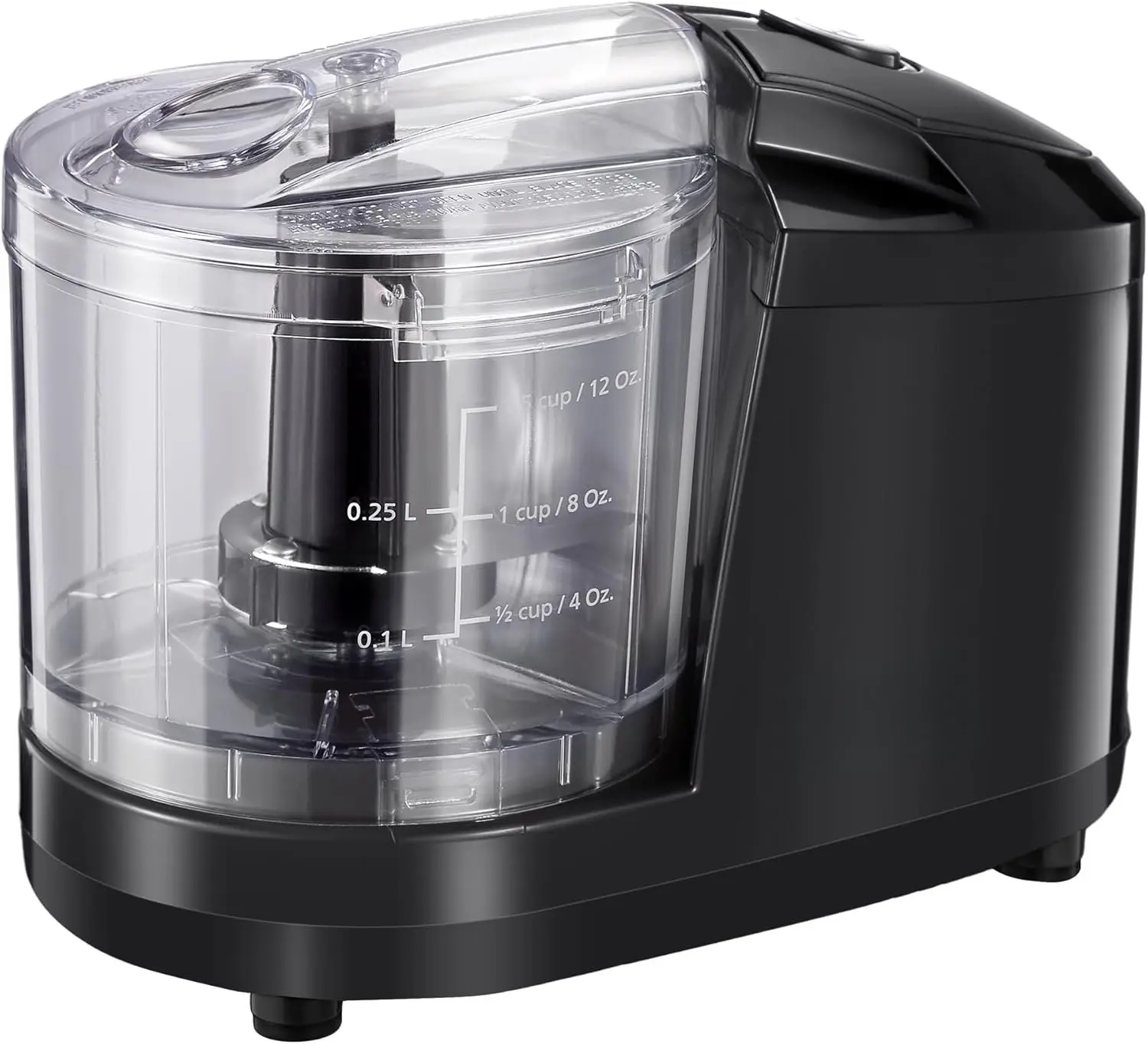 1.5-Cup One-Touch Electric  , 100W Mini  Processor Meat , Mix, Chop, Mince and Blend Vegetables, Fruits, Nuts, Meats, Stainless Steel  (Black)