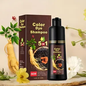 5 in 1 Natural Plant Hair Dye Shampoo, Herbal Hair Dye, Gentle Long-lasting Hair Color Shampoo, Hair Care & Styling Product for Men & Women
