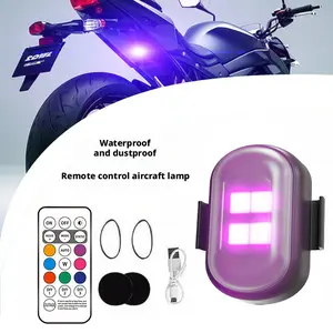 Car LED light, multifunctional car LED warning light, rechargeable wireless car light with remote control, decorative light, motorcycle, truck