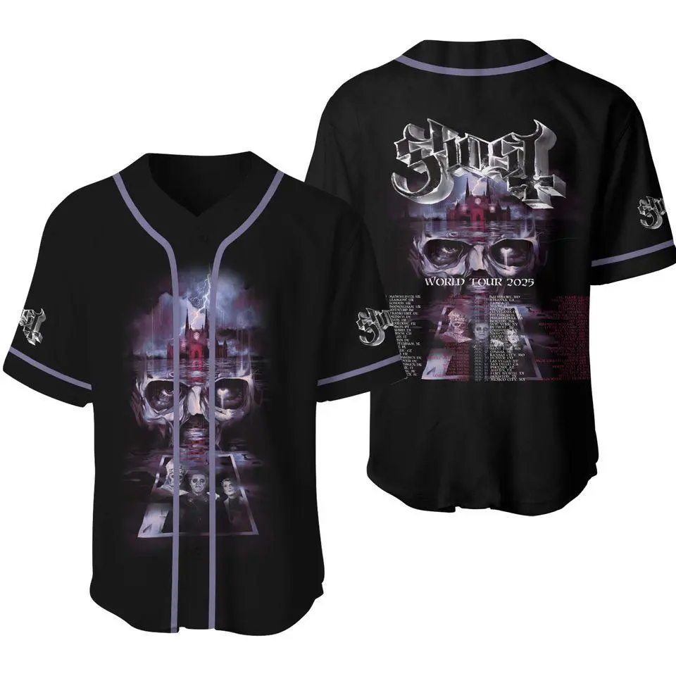 Ghost Band Baseball Jersey, Ghost World Tour Sport Jersey Ghost Tee Gift For Fan