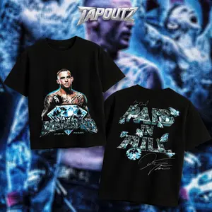 TAPOUTZ Dustin Poirier Diamond "PAID IN FULL" UFC 318 Heavy Cotton T-shirt Dustin Poirier Farewell Tour 2025, Dustin Poirier Retired Shirt, MMA Fight Night Shirt Fan Apparel Pump Cover Poirier vs Holloway 3 Direct-to-garment Printing