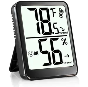 Digital Room Thermometer Indoor Hygrometer with AAA Battery for Home Office House Pets Plants Accurate Temperature Humidity Sensor Monitor
