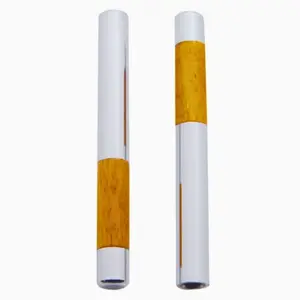 United Pacific 70039 – Chrome & Walnut Tube Door Lock Knobs (Pair)