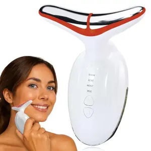 7 Color LED Heated Face & Neck Massager, USB Rechargeable Facial Massage Tool, Skin Care Tool for Women, Perfect Gift, Facial Beauty Instrument, Facial Beauty Machine