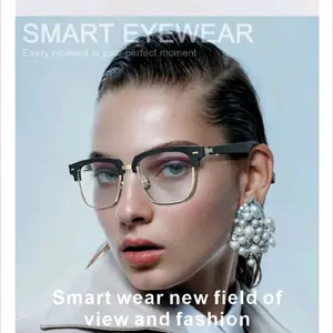 Smart Glasses Wireless Bluetooth Call Audio Glasses Gray Photochromic Polycarbonate Graduated Optical Progressive Lense - Wearable Technology