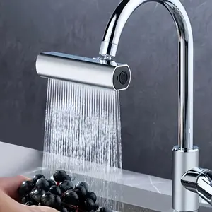 Modern Kitchen Faucet with 3-In-1 360° Rotating Waterfall, Water-Saving Aerator, 3 Flow Modes, Polished Finish, RV Kitchen Faucet