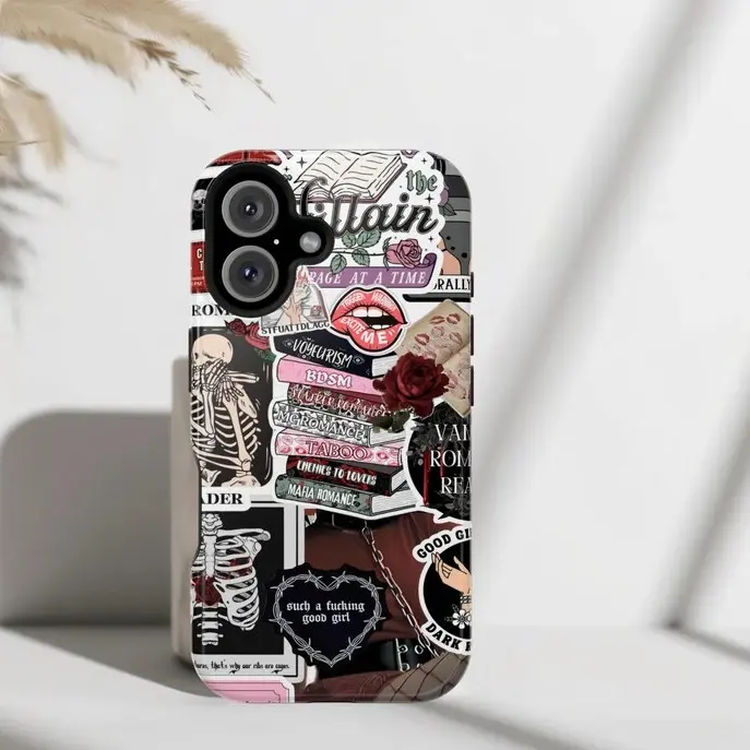 MagSafe Phone Case for iPhone, dark academia book club phone case, dark romance phone case, villain lover cove