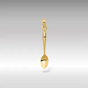 14K Gold 3D Table Spoon Pendant