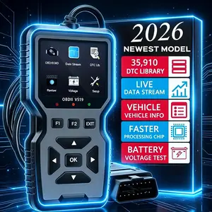 Professional OBD2 V519 Scanner - 2026 Upgraded OBDII + CAN Code Reader, Live Data, Battery Test, 40000+ DTC Library, I/M Readiness, Check Engine Light & Smog Test - All Vehicles After 1996 system diagnostics