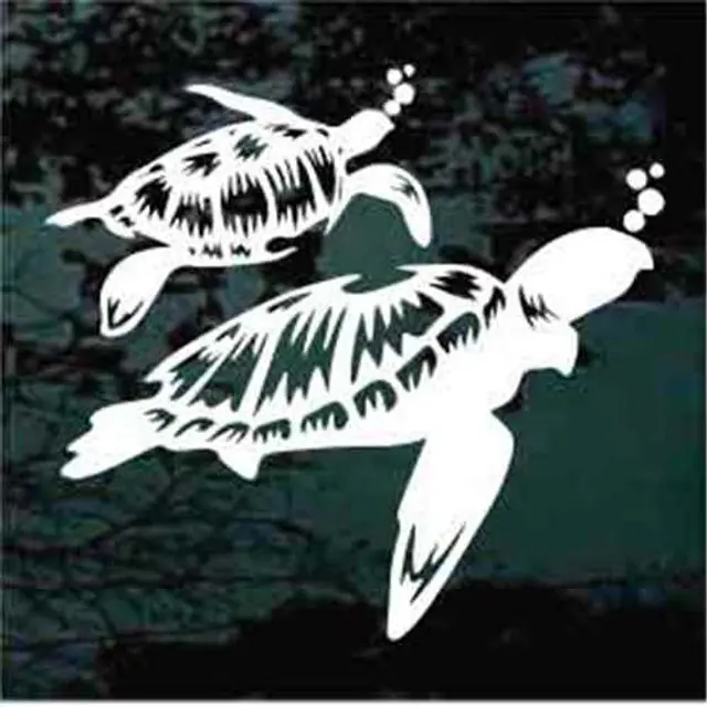 Sea Turtle Swimming Decal Sticker