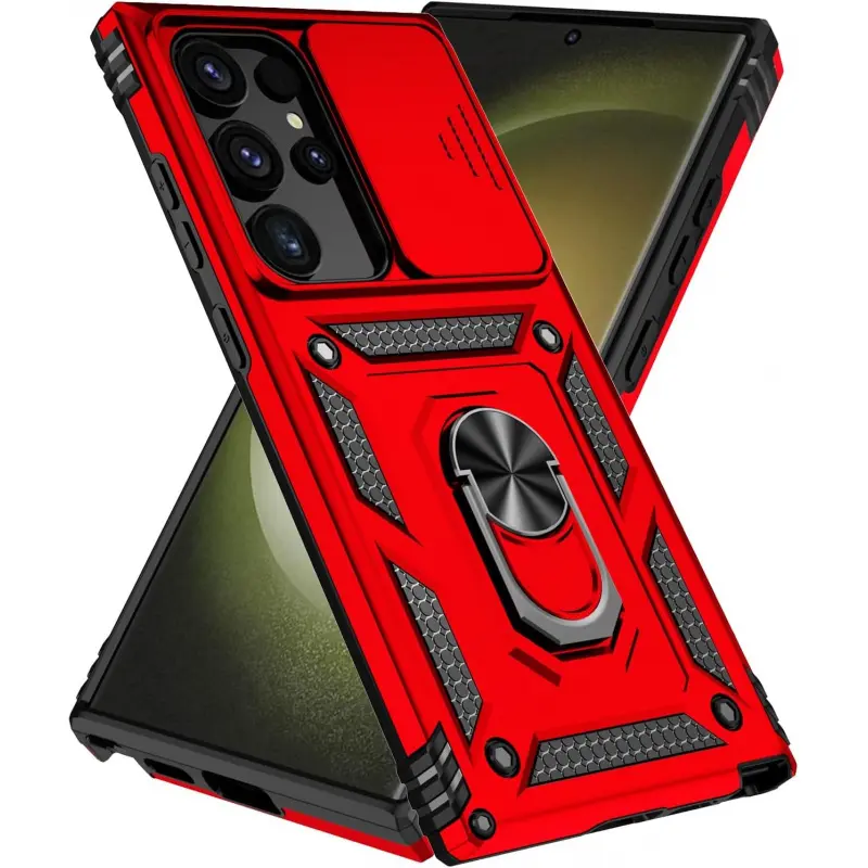 Phone Case for Samsung Galaxy S26 S25 S24 S23 S22 S21 S20 Ultra FE A36 A35 A16 A15 A14 # 4G/5G Case with Kickstand and Slide Camera Cover [ Military-Grade ] Full Body Drop Tested Protective Cover