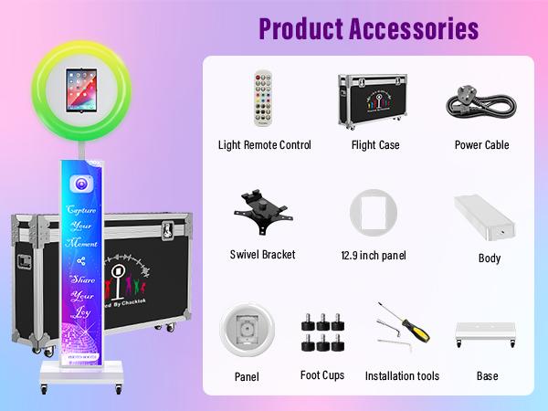 MWE Instant Photo Booth for iPad – App Control, Portable Booth Machine with Universal iPad Compatibility – Great for Wedding & Party Rentals