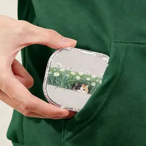 Neon Red Rose Print Portable Tea Bag Storage Box, Compact Travel Tea Bag Container, Easy to Put in Handbag, Dustproof Moisture-Proof Sorting Box