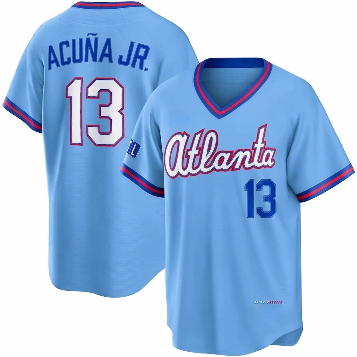 Unisex Baseball Atlanta USA Acuña Jr. 13 2026 City Connect Stadium Jersey - Powder Blue