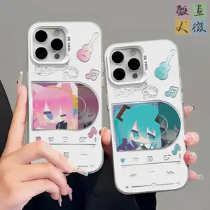 Hatsune Miku Mobile Anime Peripheral Cute Cartoon Phone Case Compatible with for iPhone 17, 16, 15, 14, 13, 12, 11, X & Samsung Galaxy