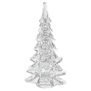 212 MAIN 10x5x5 in. Artistic Mouth-Blown Art Glass Tree Shape Christmas Tree, Holiday Decor, Festive Gift