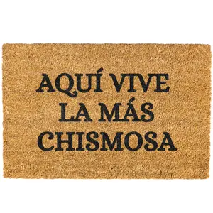 Aqui Vive La Mas Chismosa doormat, Welcome Mat, Funny