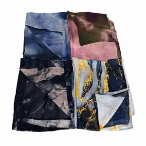 Summer Hijabs Breathable High Quality Printed Scarves in Trendy Marble & Gold Patterns for Elegant Everyday Wear
