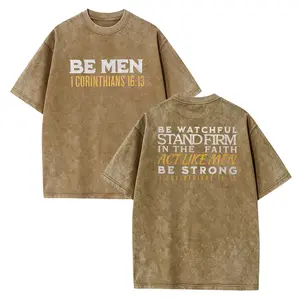 Christian Mens Shirt, Be Watchful Stand Firm Act Like Men Shirt, Inspirational Christian Quote Tee, Faith-Based Apparel Gift for Him