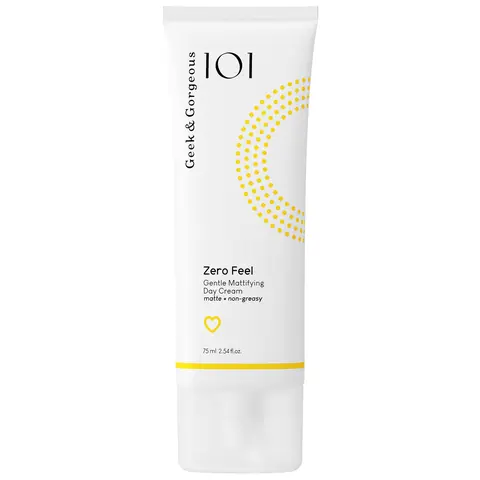 GEEK & GORGEOUS Zero Feel Mattifying Day Cream - Vegan, Unscented, Alcohol-Free Moisturizer for Oily-Combination Skin, Lightweight Non-Drying Formula with Silica & Anti-Oxidants, Unscented Moisturizers & Mists (75ml)