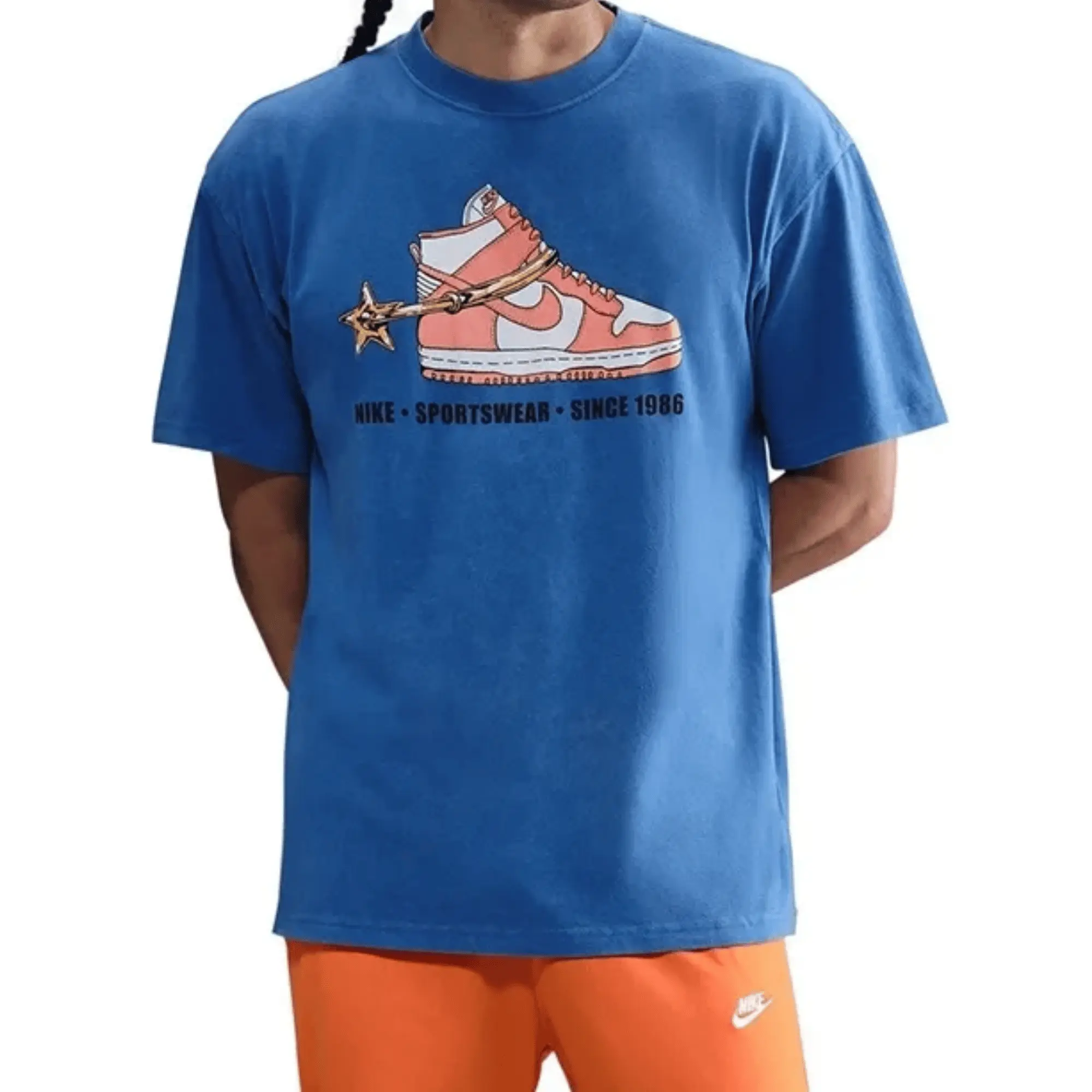 Nike Sportswear Men's M90 OC Vintage T-Shirt Graphic Tee Short-Sleeve Crew Neck Casual Sportswear Shirt Comfortable Lightweight Cotton Top for Streetwear, Training, Gym, and Everyday Wear