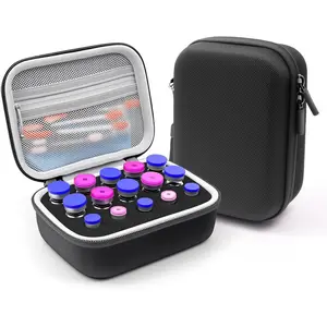 15 Slots Insulin Vial Protector Case, Diabetic Vial Organizer Bag Fit 1ml 3ml 5ml 10ml, Fridge & Travel Insulin Carrying Storage Holder Without Ice Pack