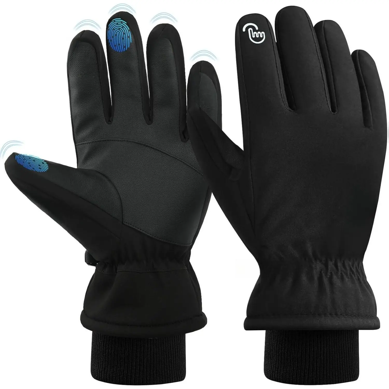 Waterproof Winter Ski Gloves for Men and Women with 5-Layer Warmth & Touchscreen Fingers for Snowboarding and Outdoor Activities glove set