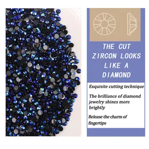 500/1000pcs Flat Back Round Jelly Beads, Multi-Size Ab Water Drill Resin Drills, Non-Thermal Repair for Glass Cups, Shoes, Clothes, Makeup, Nail Art, DIY Crafts