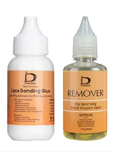 Hair Lace Glue & Remover Set, Portable Wig Lace Glue & Remover, Wig Tools & Accessories for Women & Men, Wig Adhesive