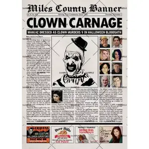 Terrifier Newspaper Poster print