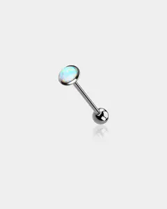 Opal Internally Threaded Titanium Tongue Barbell