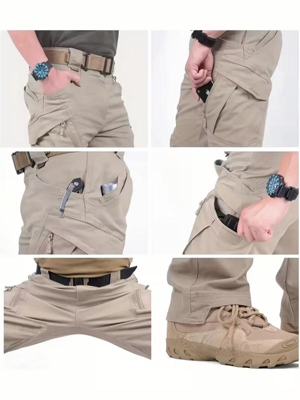HOMUG Men's Lightweight Casual Cargo Pants feature multiple pockets and a variety of color options. Made of wear-resistant and scratch-resistant fabric, they are suitable for outdoor activities and ideal to wear in spring and autumn.