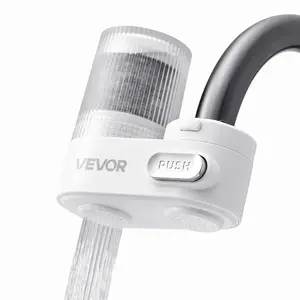 VEVOR Faucet Mount Water Filter, Horizontal Water Purifier for Sink Tap, NSF Certified Carbon Fiber Filter, Removes Chlorine Lead with 3 Filters, Fits Most Kitchen or Bathroom Faucets, GrayVEVOR Super Brand Day
