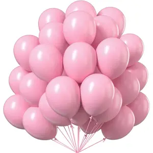 PartyWoo Baby Pink Balloons 100pcs 10 Inch Pastel Light Pale Pink Balloons for Girl Baby Shower Gender Reveal Engagement Wedding Anniversary Graduation Princess Birthday Party Decorations Pink-Q09