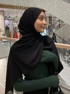 Elegant Pearl Chiffon Scarf, Breathable Hijab Headscarf, Sun Protection Shawl for Daily Wear & Beach Vacation