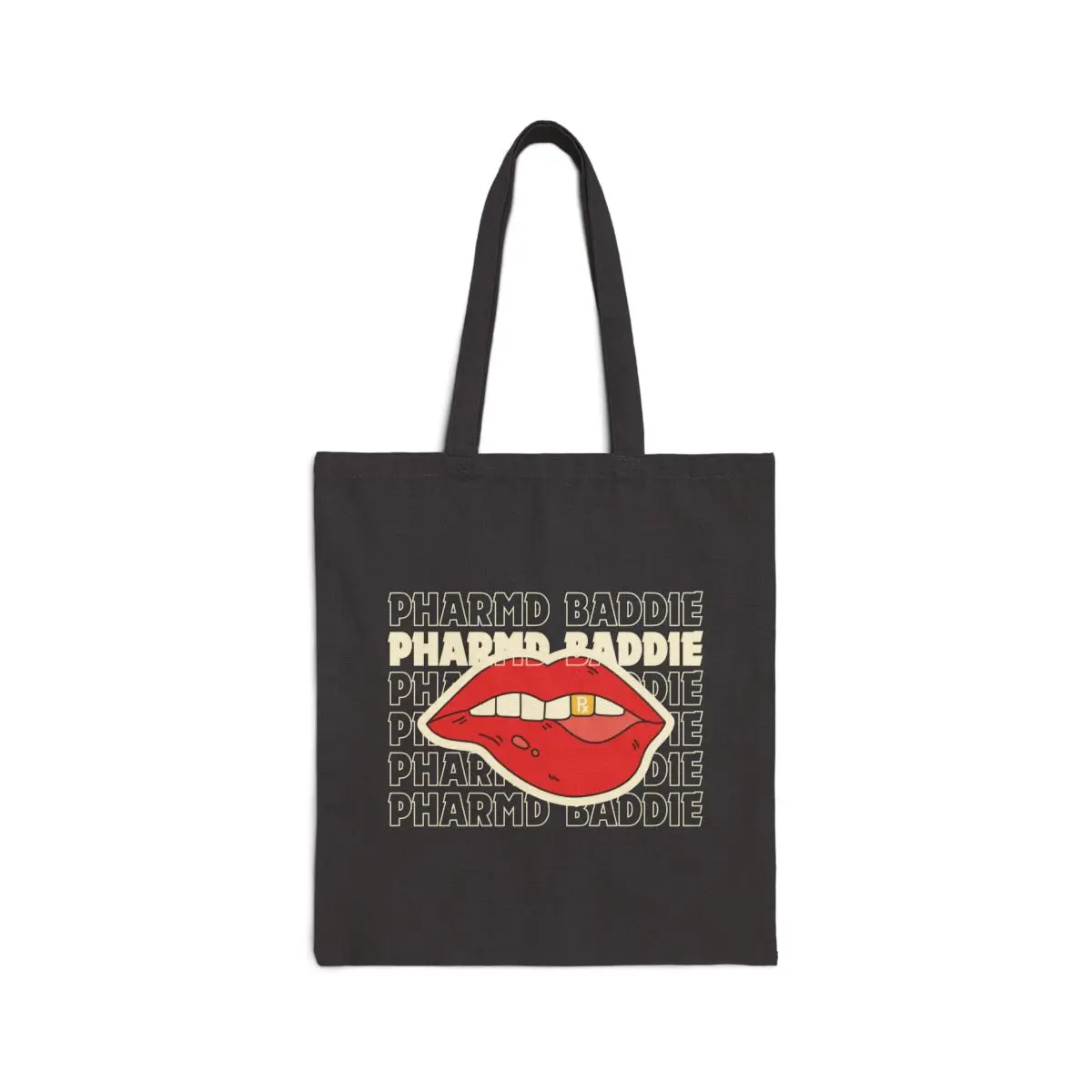 Pharmacist Tote Bag, PharmD Baddie Cotton Canvas Tote Bag, Doctor of Pharmacy Graduation Gift, Retro Rx Pharmacist Gift, Women in Medicine